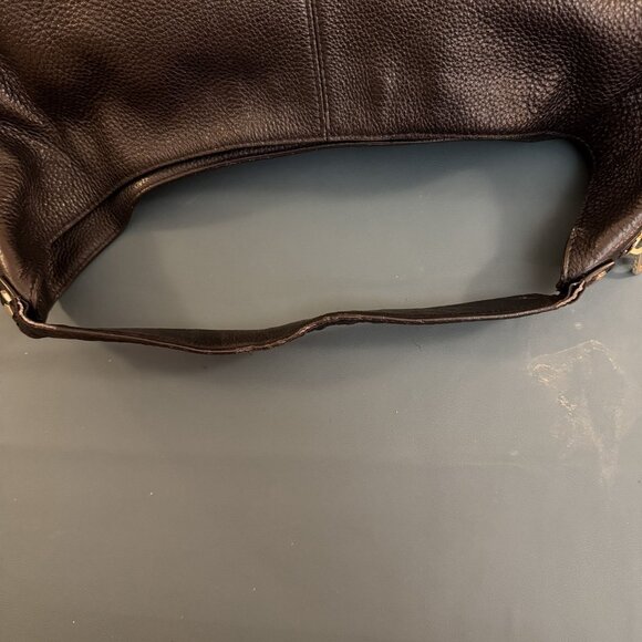 Rebecca Minkoff Classic Hobo Shoulder Bag – Black Pebbled Leather, Gold Hardware - Picture 8 of 13